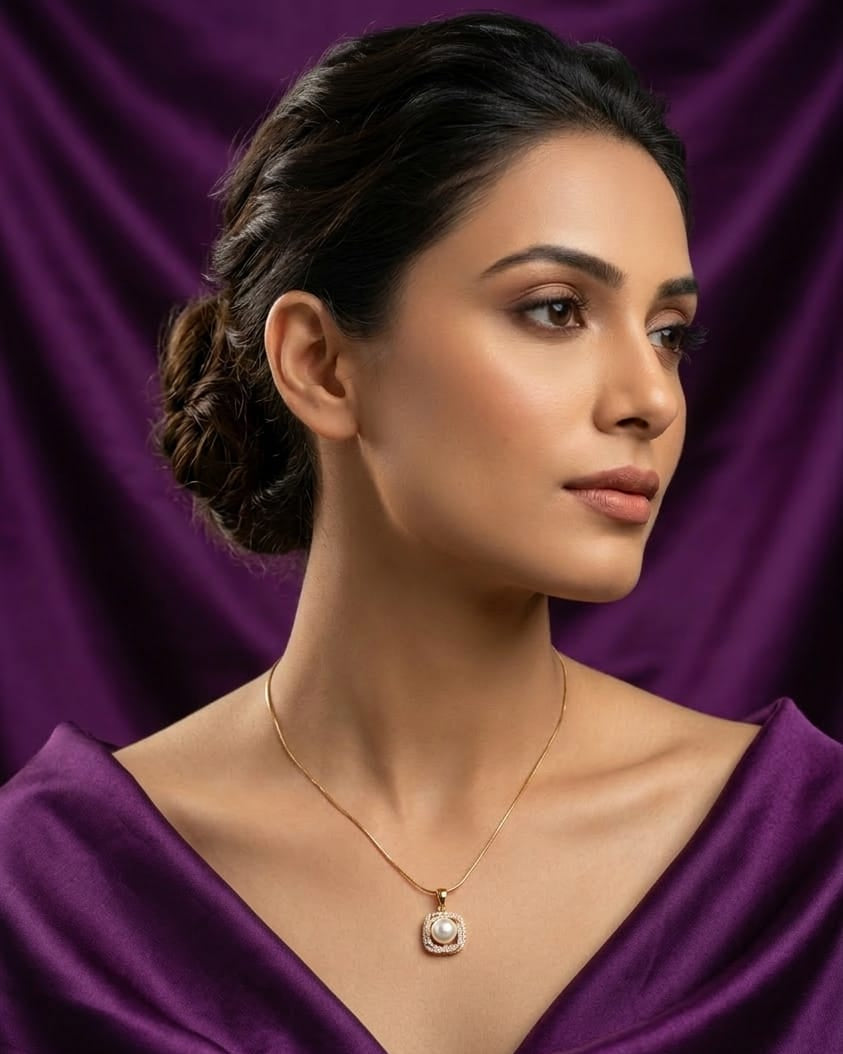 Royal Pearl Halo Pendant